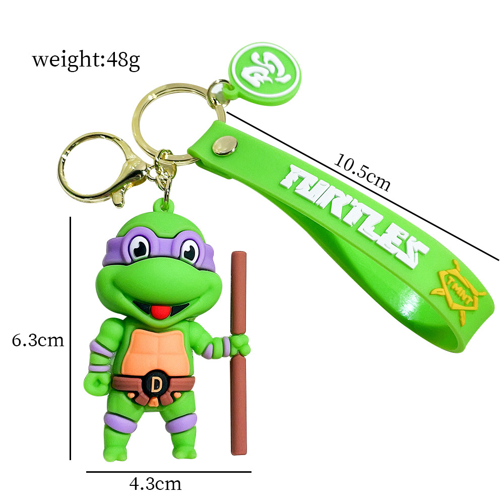 Rubber Animation Teenage Mutant Ninja Turtles Keychain Keyring Netby