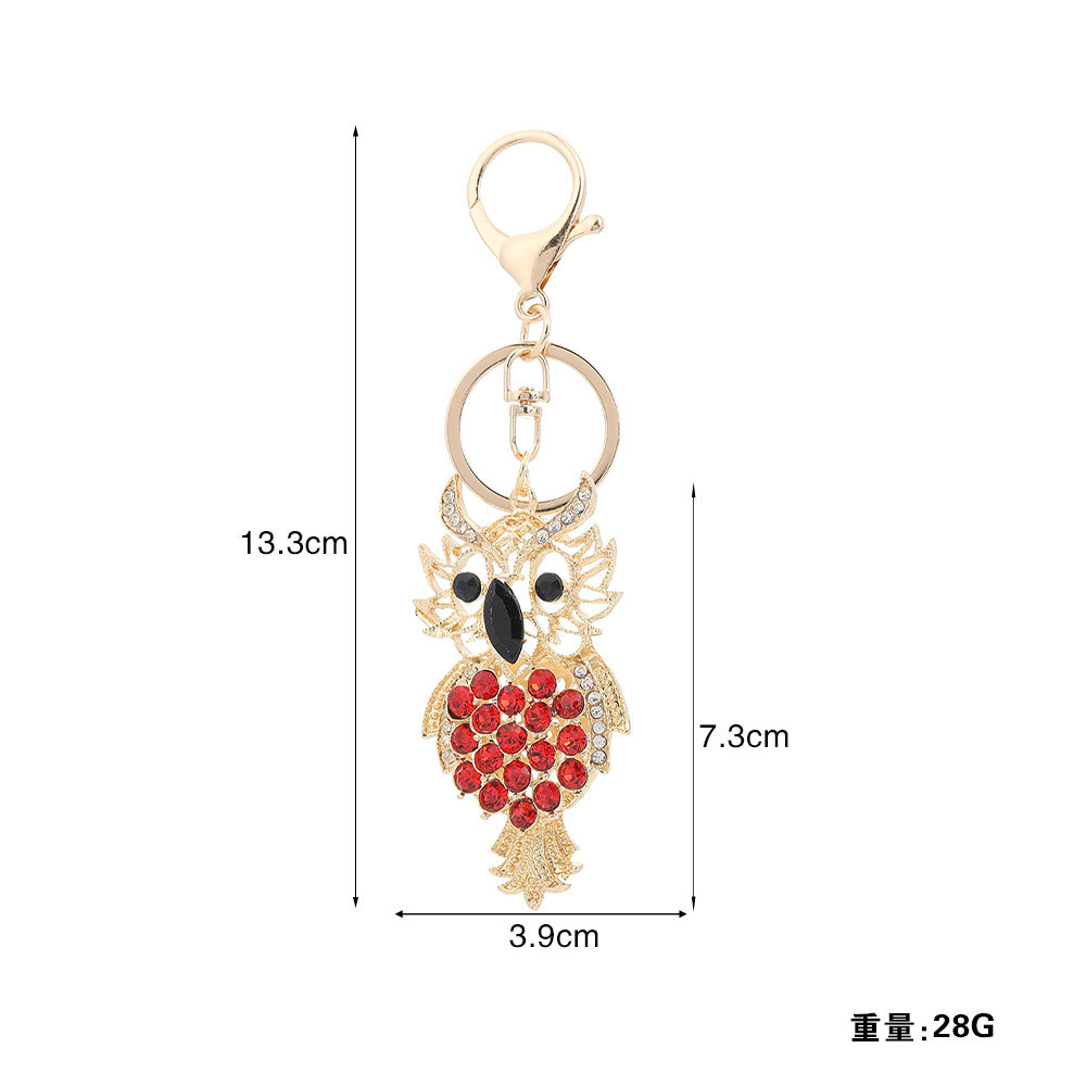 Rhinestone Owl Keychain Keyring Netby