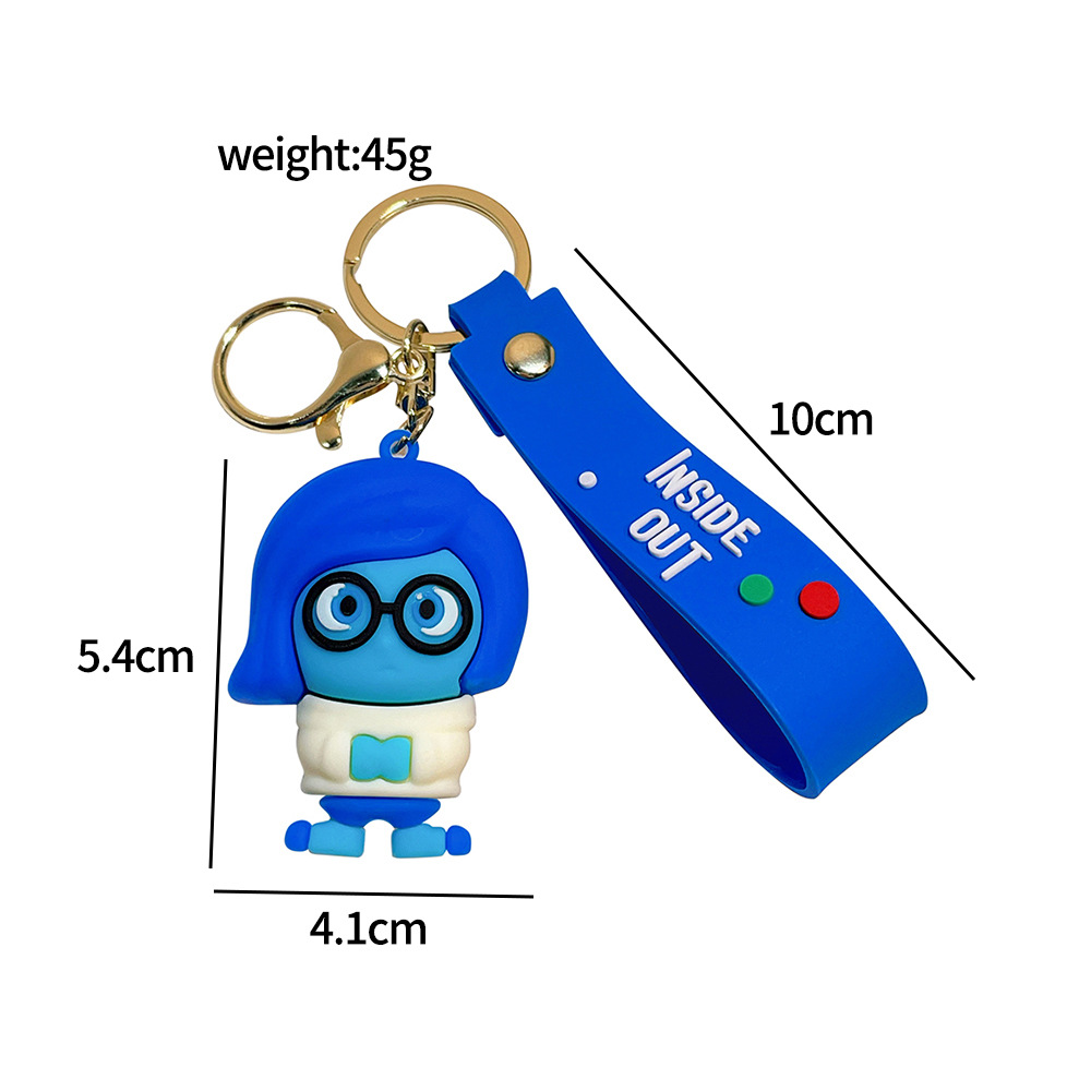 PVC Animation Inside Out Car Keychain Keyring Lanyard Netby