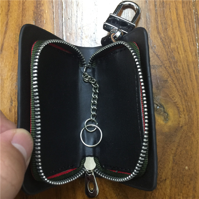 Black Color Leather Car Remote Key Wallet for KIA AUDI BENZ BMW BUICK PORSCHE VW VOLVO JAGUAR CHEVROLET FORD Netby