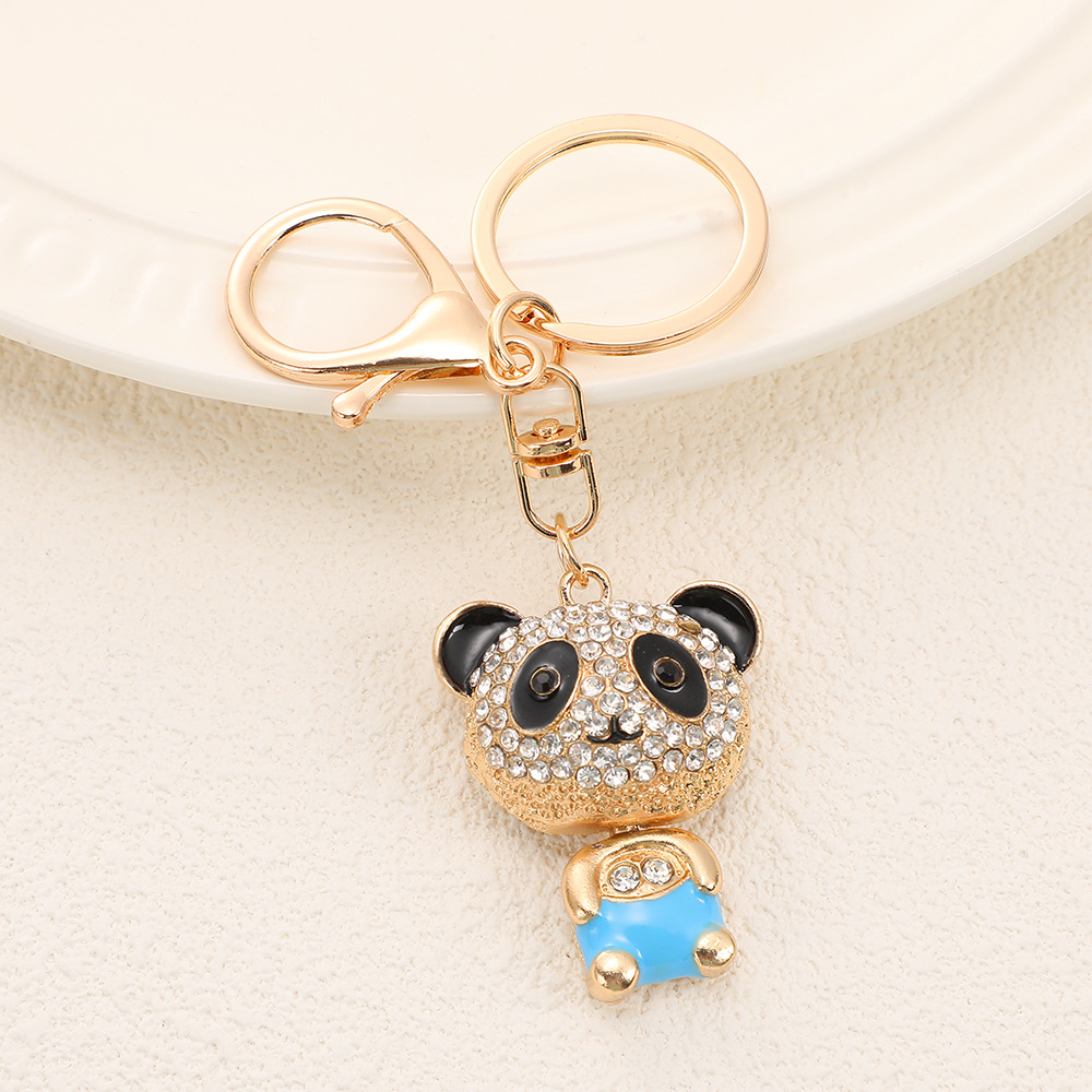 Rhinestone Panda Keychain Keyring Netby