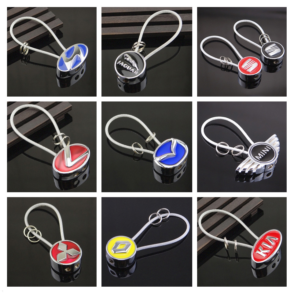 Steel Wire Car Logo Keychain Keyring Netby