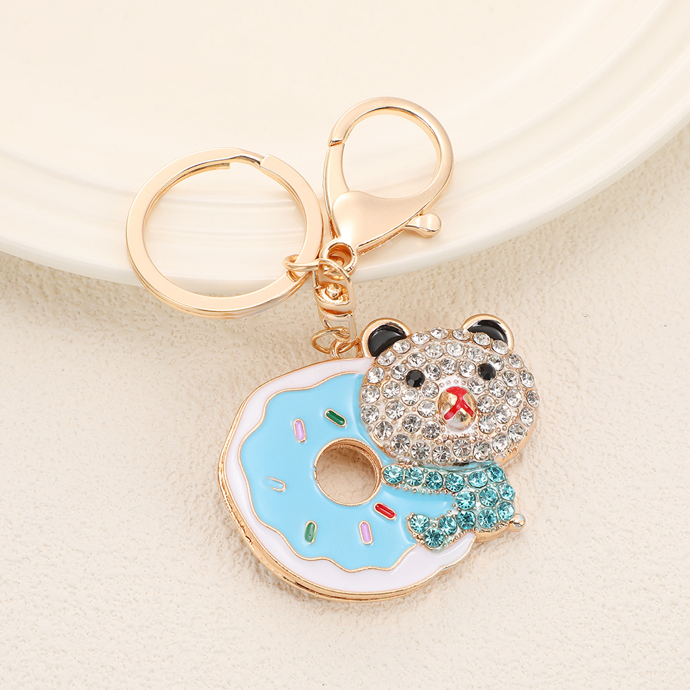 Rhinestone Cartoon Bear Keychain Keyring Netby