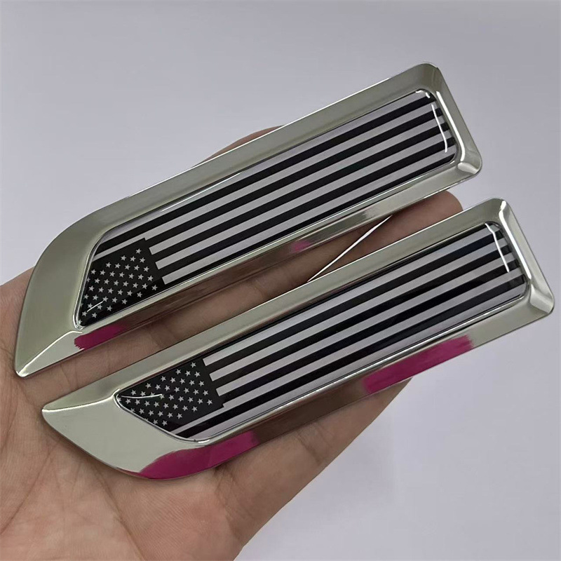 Knife Blade Shape National Flag Car Fender Side Sticker Netby