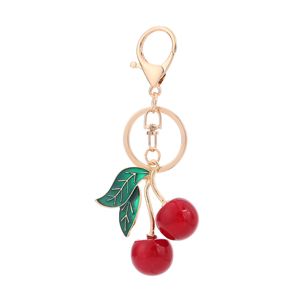 Rhinestone Cherry Keychain Keyring Netby
