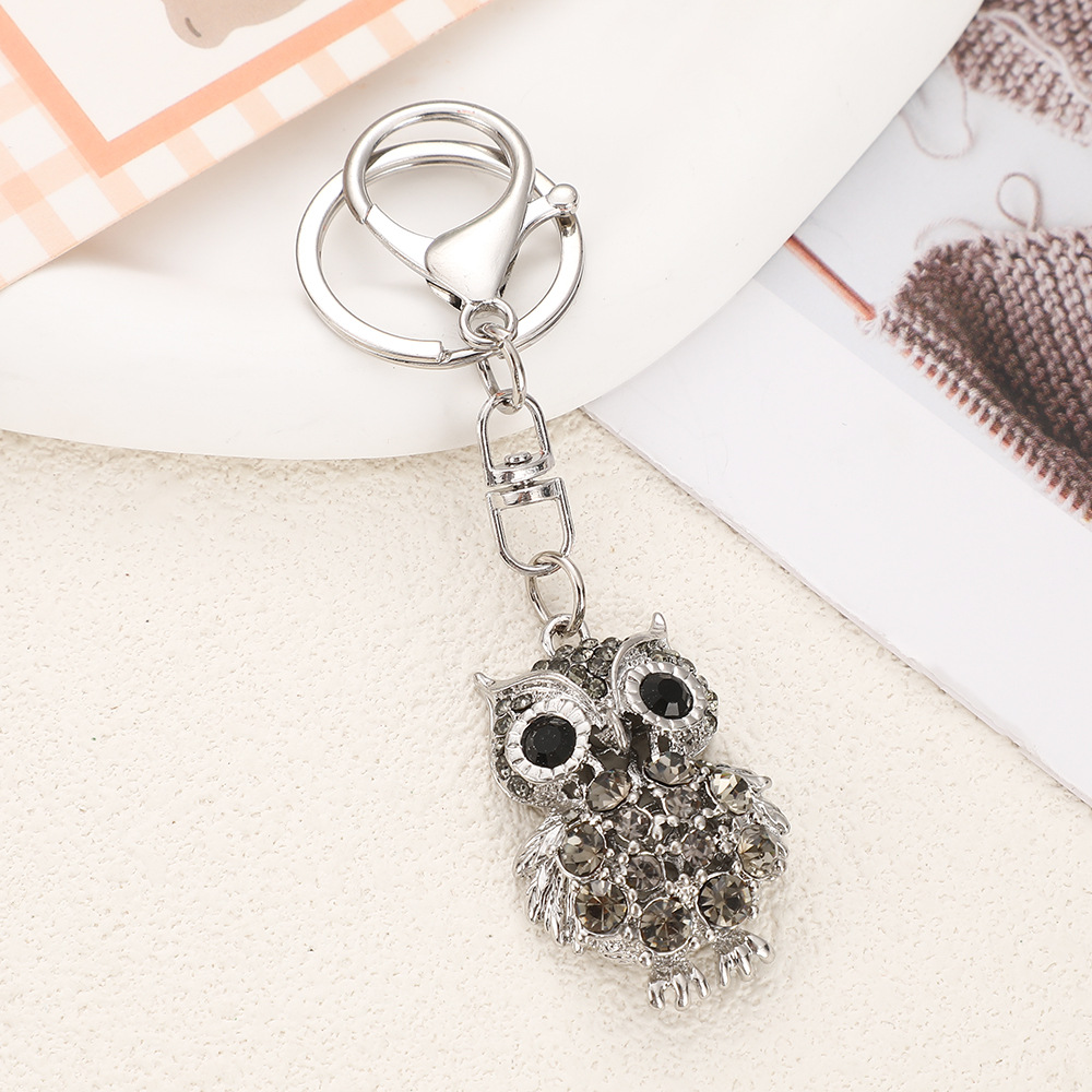 Rhinestone Owl Keychain Keyring Netby