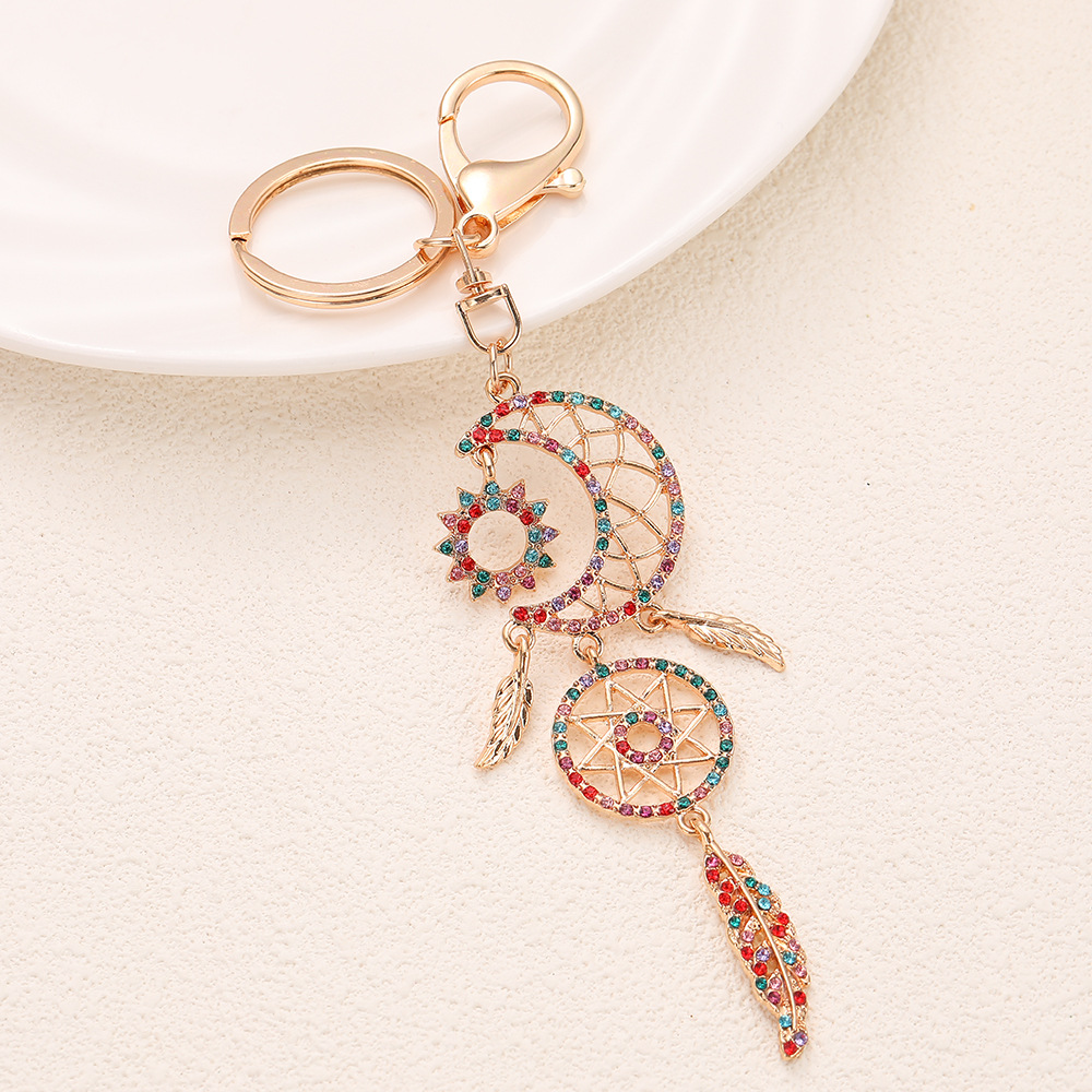 Rhinestone Star Moon Keychain Keyring Netby