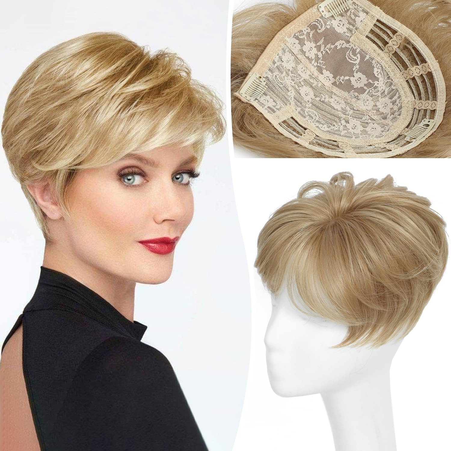 Short Wavy Synthetic Hair Bangs Netby