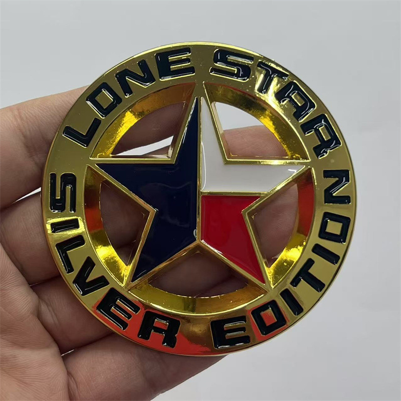 Metal LONE STAR SLIVER EDITION Car Sticker for Dodge Jeep Wrangler Netby