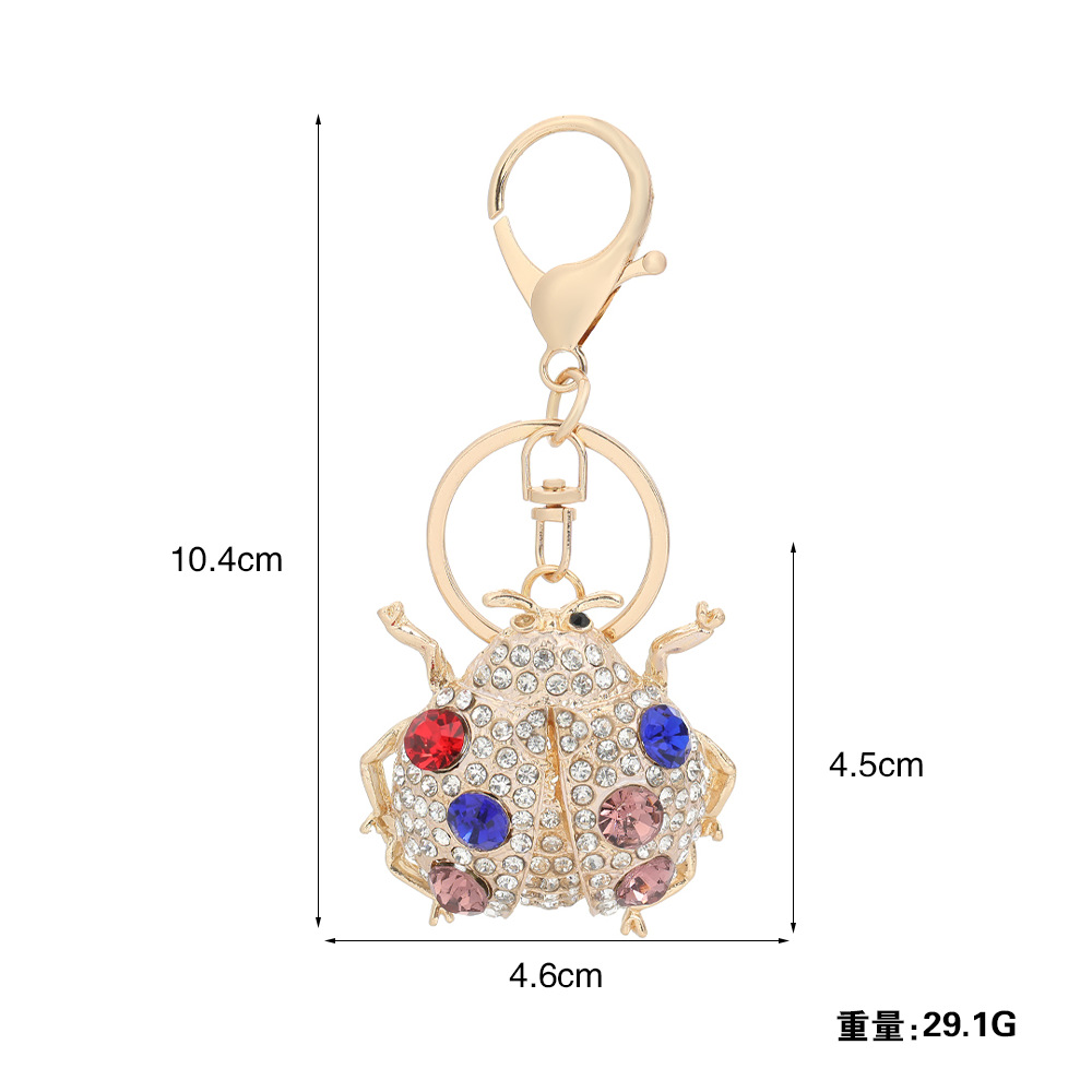 Ladybug Rhinestone Keychain Keyring Netby