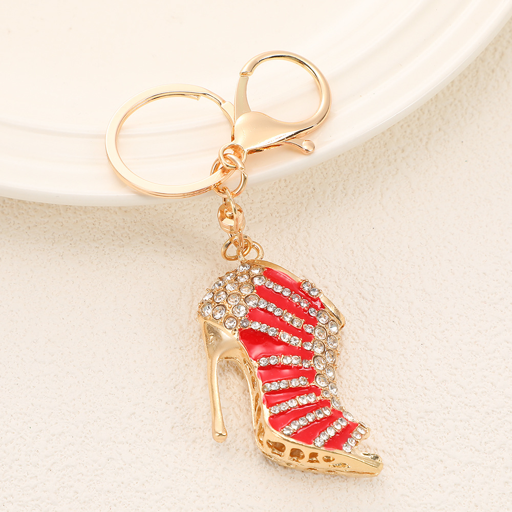 Rhinestone High Heel Shoe Keychain Keyring Netby