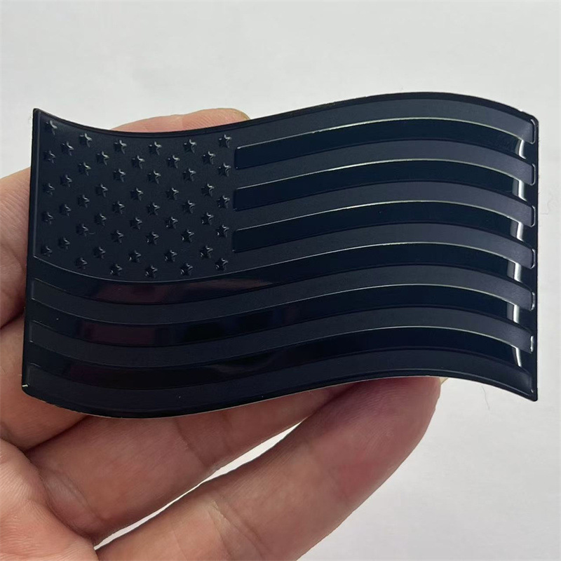 Aluminum Alloy Car Sticker with National Flag of Italy Germany France Japan UK Netby