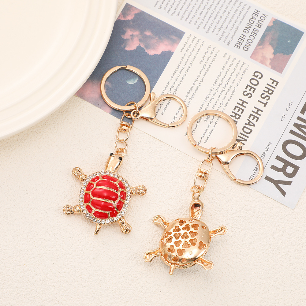 Rhinestone Turtle Keychain Keyring Netby