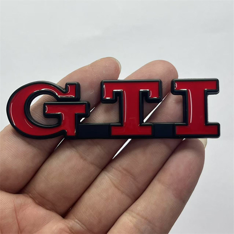 Metal GTI GTD Car Emblem Badge for VW VOLKSWAGEN POLO Golf GTI Netby