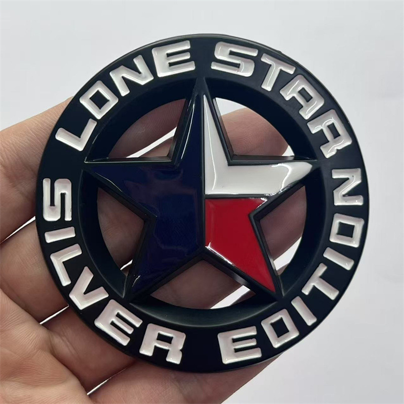 Metal LONE STAR SLIVER EDITION Car Sticker for Dodge Jeep Wrangler Netby