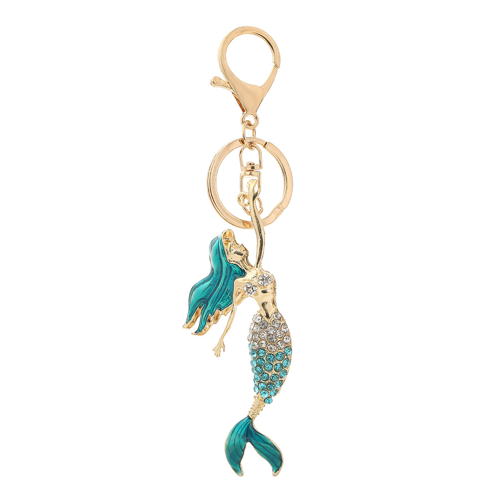 Mermaid Rhinestone Keychain Keyring Netby