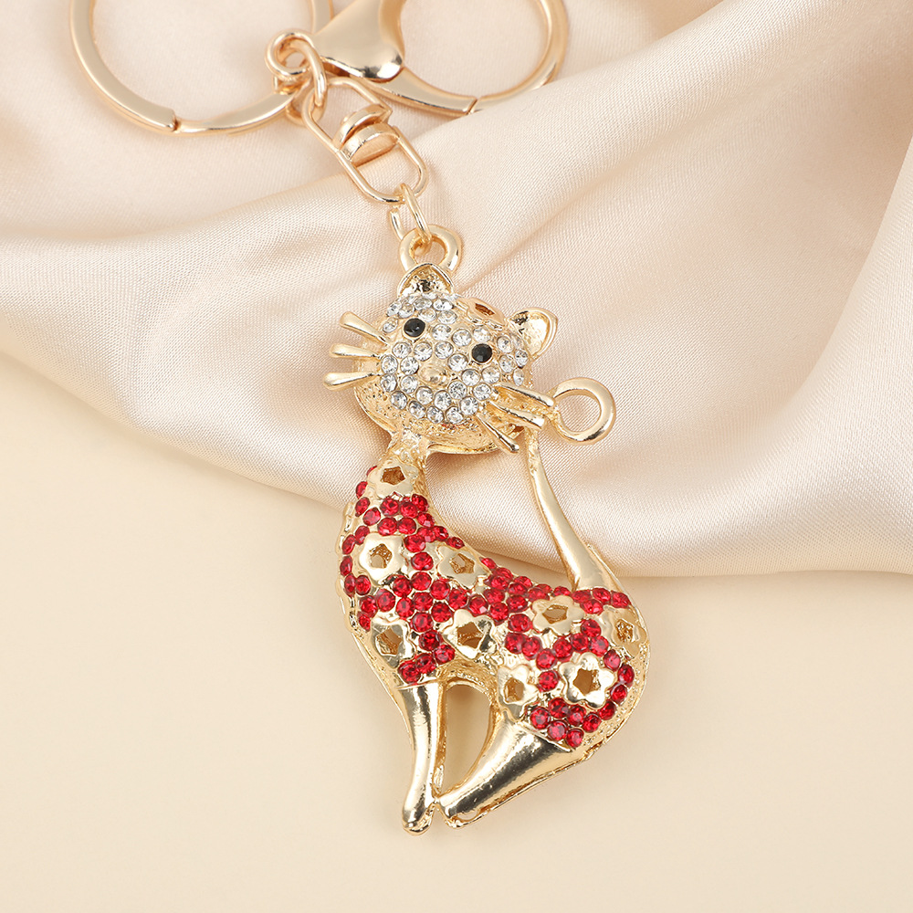 Fox Rhinestone Keychain Keyring Netby