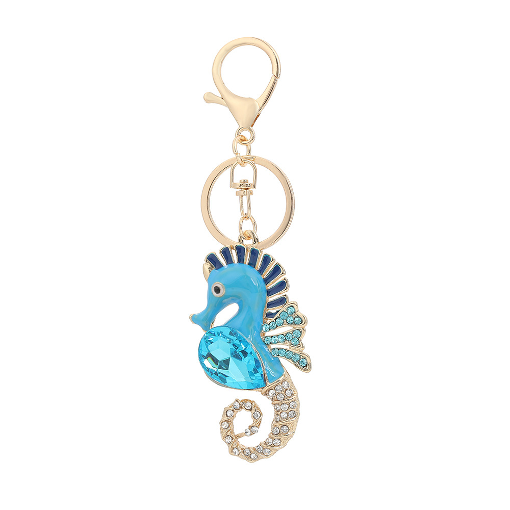 Seahorse Rhinestone Keychain Keyring Netby