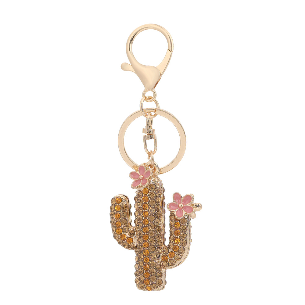 Rhinestone Cactus Keychain Keyring Netby