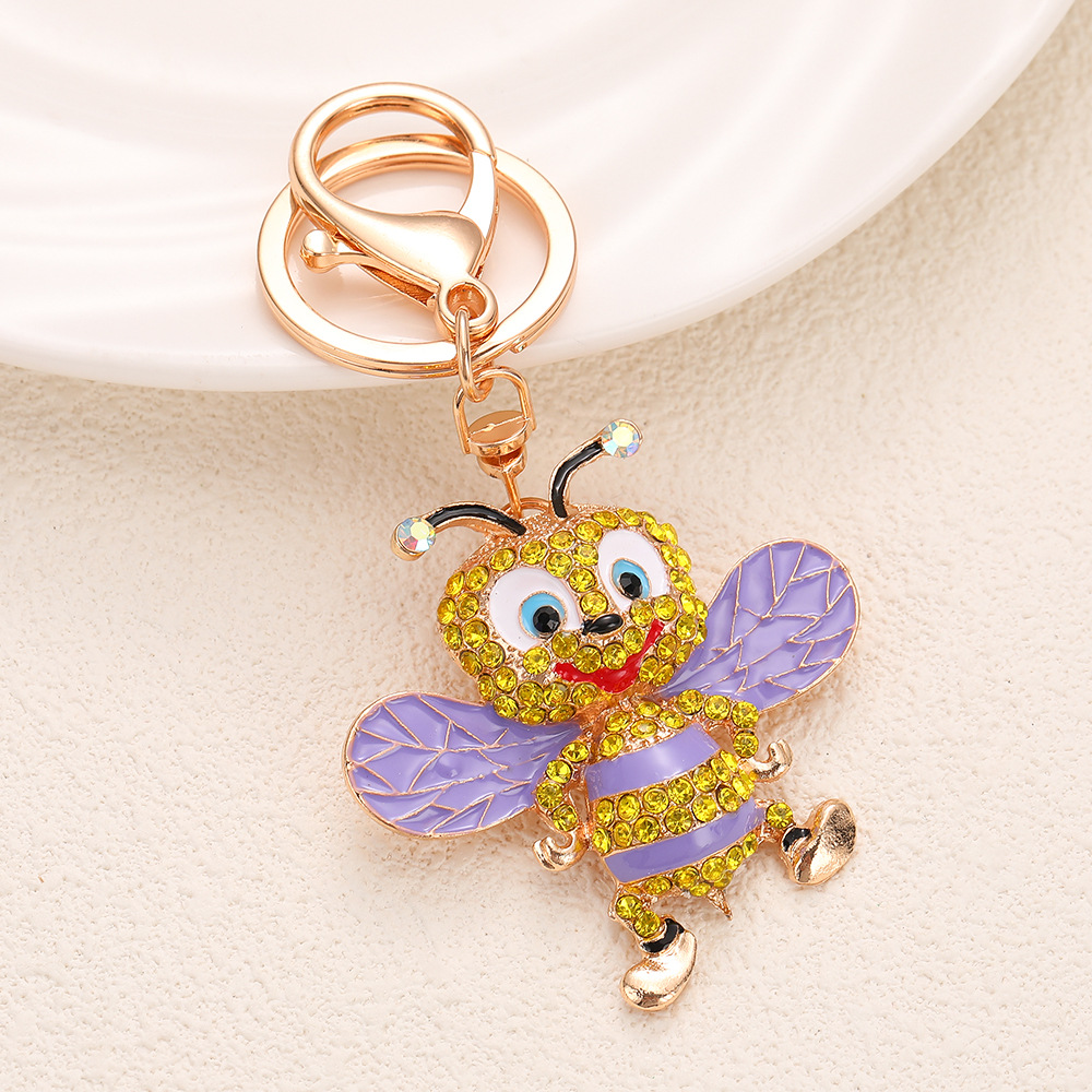 Rhinestone Little Bee Keychain Keyring Netby