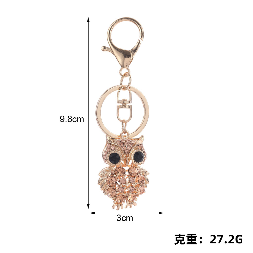 Rhinestone Owl Keychain Keyring Netby
