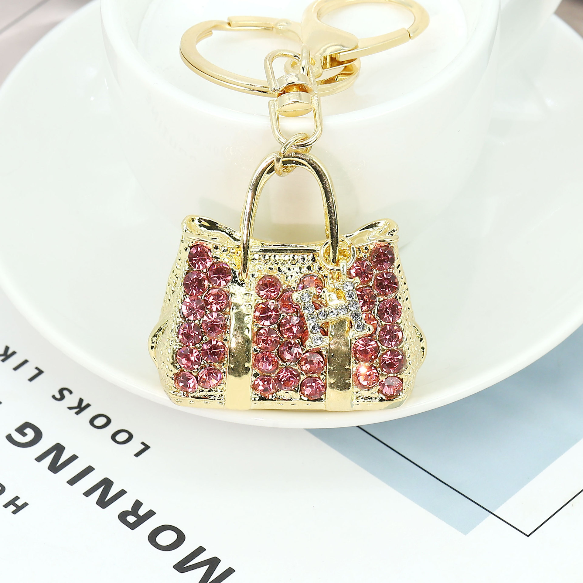 Rhinestone Purse Bag Keychain Keyring Netby