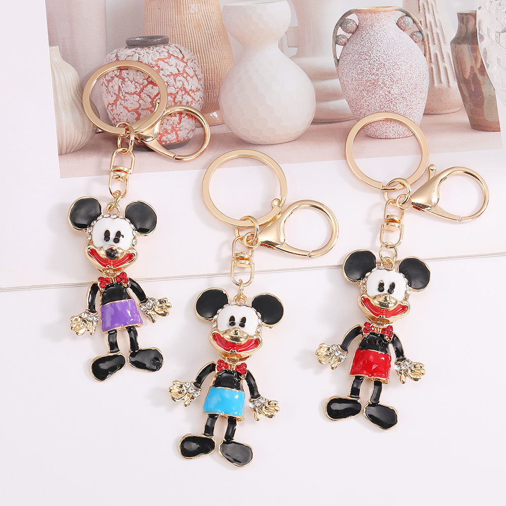 Rhinestone Mickey Mouse Keychain Keyring Netby
