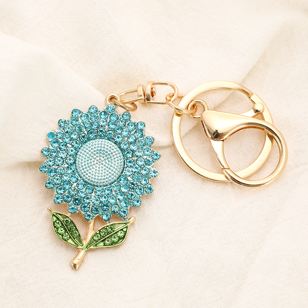 Rhinestone Sunflower Keychain Keyring Netby