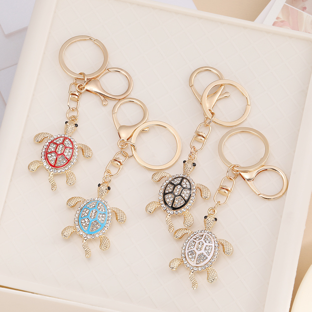 Rhinestone Tortoise Keychain Keyring Netby