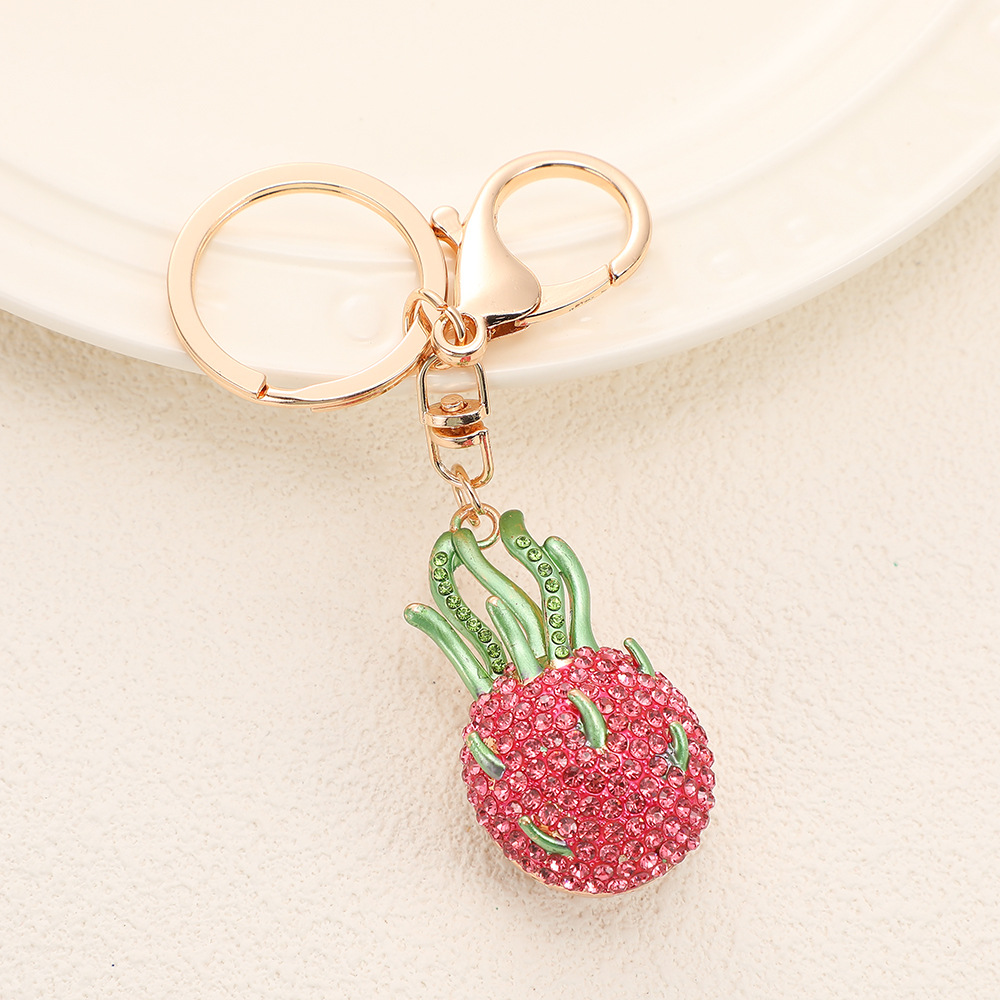 Rhinestone Pitaya Keychain Keyring Netby