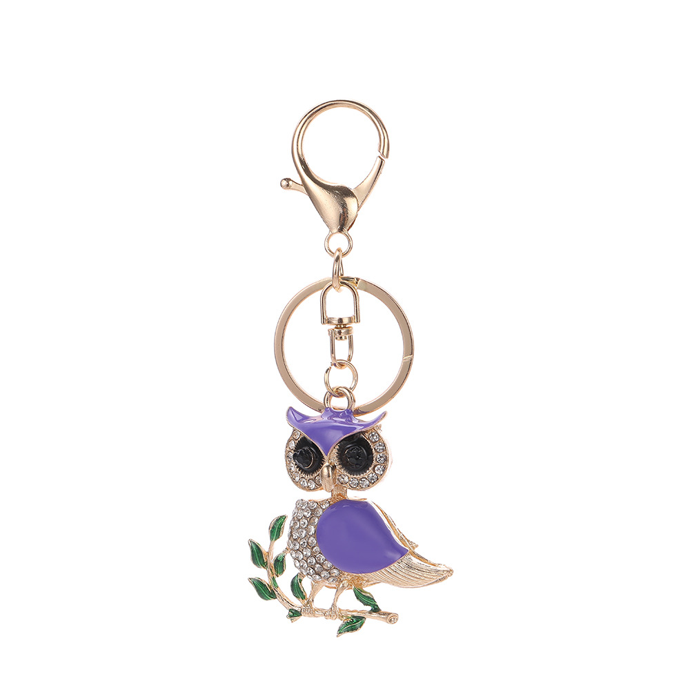 Rhinestone OWL Keychain Keyring Netby