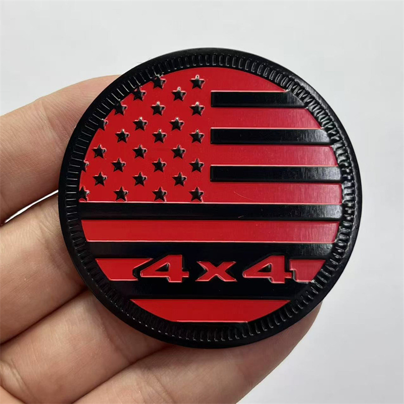 Metal Off Road 4X4 RATED Car Emblem Badge for Jeep with USAA National Flag Netby