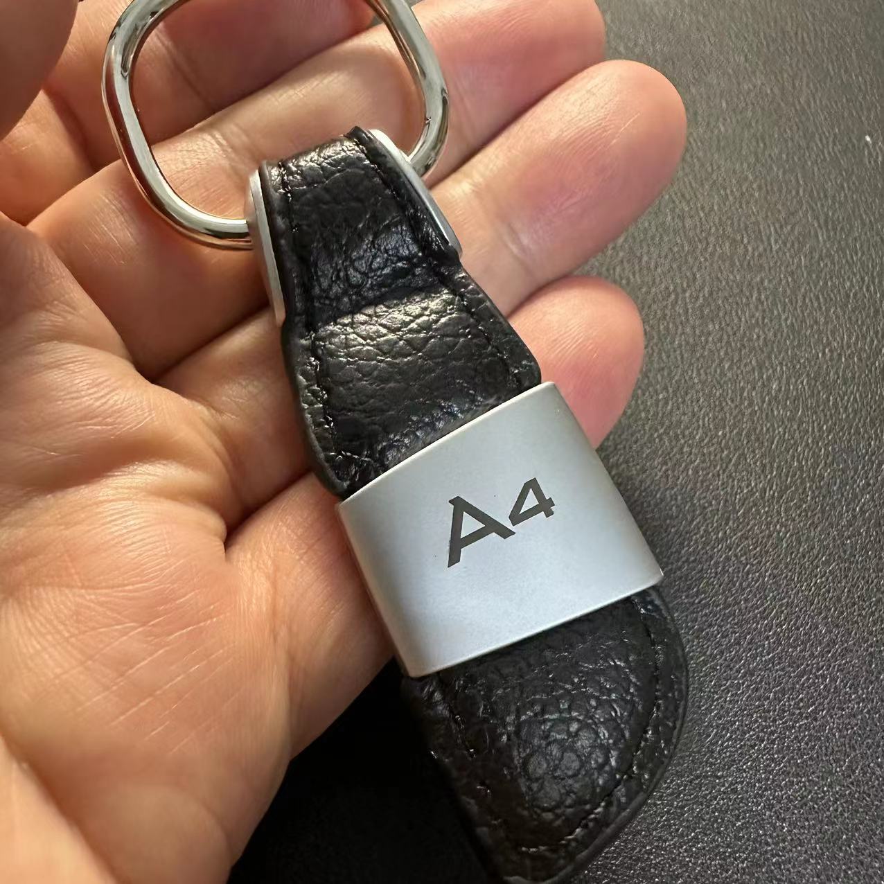 Leather Knife Blade Shape Car Logo Keychain Keyring Keyfob for Audi A3 A4 A5 A6 A7 A8 Q3 Q5 Q7 TT S3 S4 S5 S6 R8 Netby
