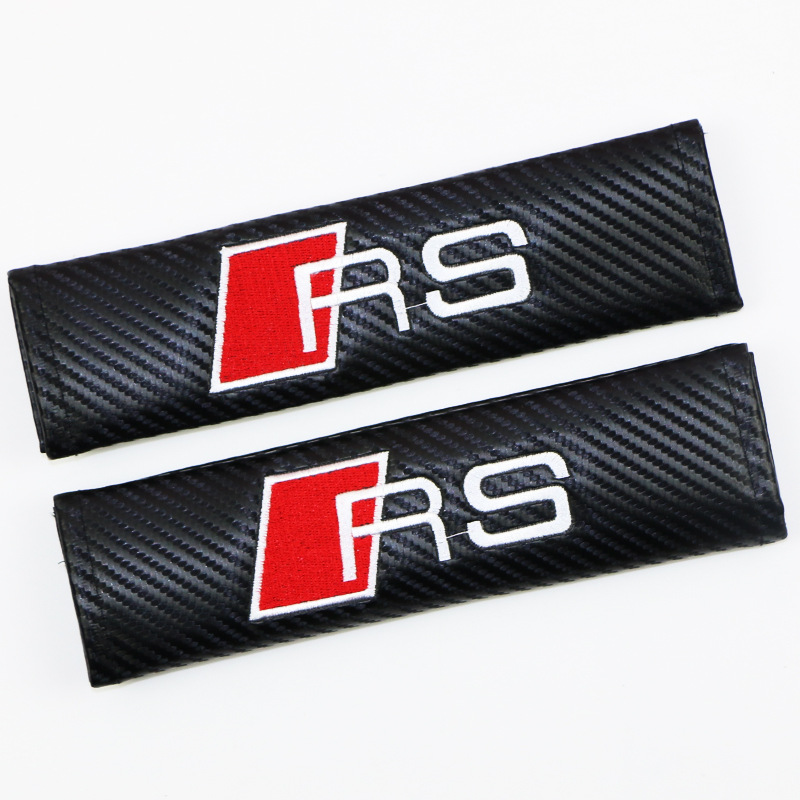 Carbon Fiber Style Car Seat Belt Cover for Audi Benz BMW Corvette VW SKODA Alfa Romeo Netby