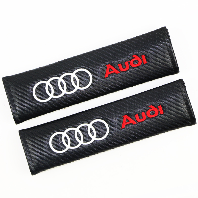 Carbon Fiber Style Car Seat Belt Cover for Audi Benz BMW Corvette VW SKODA Alfa Romeo Netby