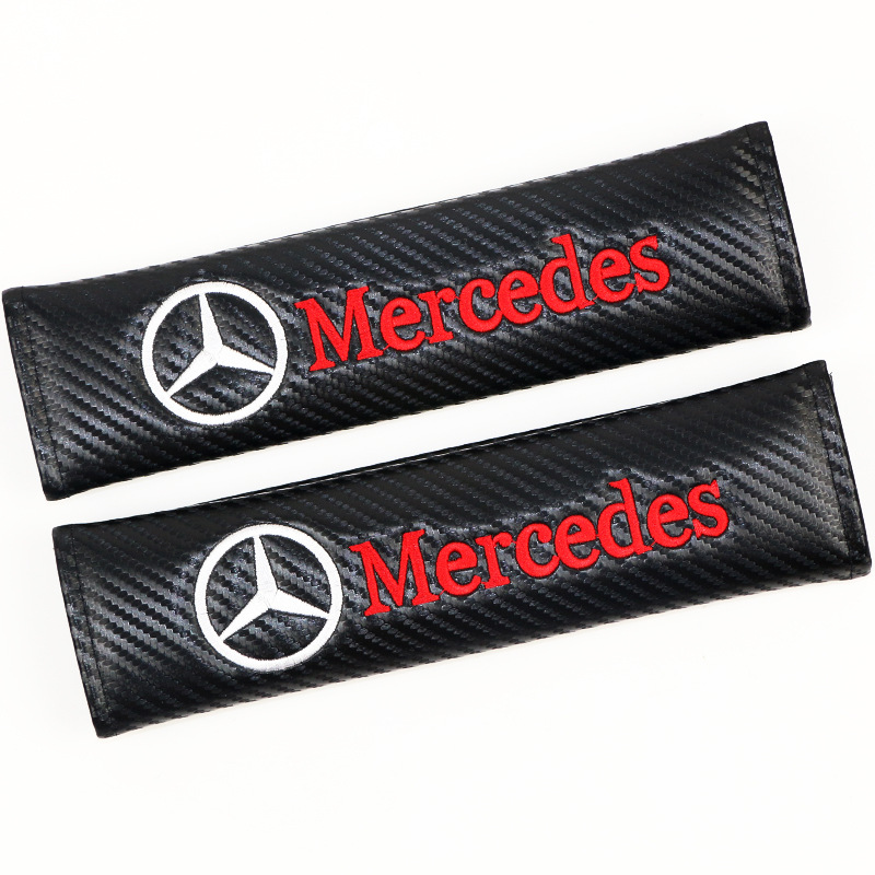 Carbon Fiber Style Car Seat Belt Cover for Audi Benz BMW Corvette VW SKODA Alfa Romeo Netby