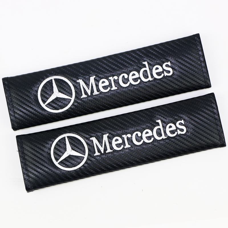 Carbon Fiber Style Car Seat Belt Cover for Audi Benz BMW Corvette VW SKODA Alfa Romeo Netby