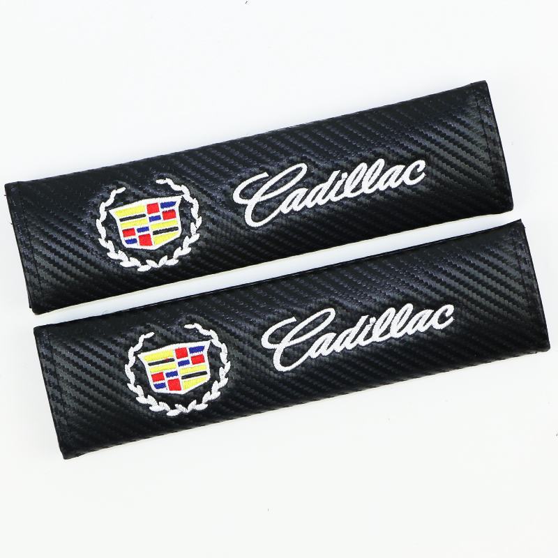 Carbon Fiber Style Car Seat Belt Cover for Audi Benz BMW Corvette VW SKODA Alfa Romeo Netby