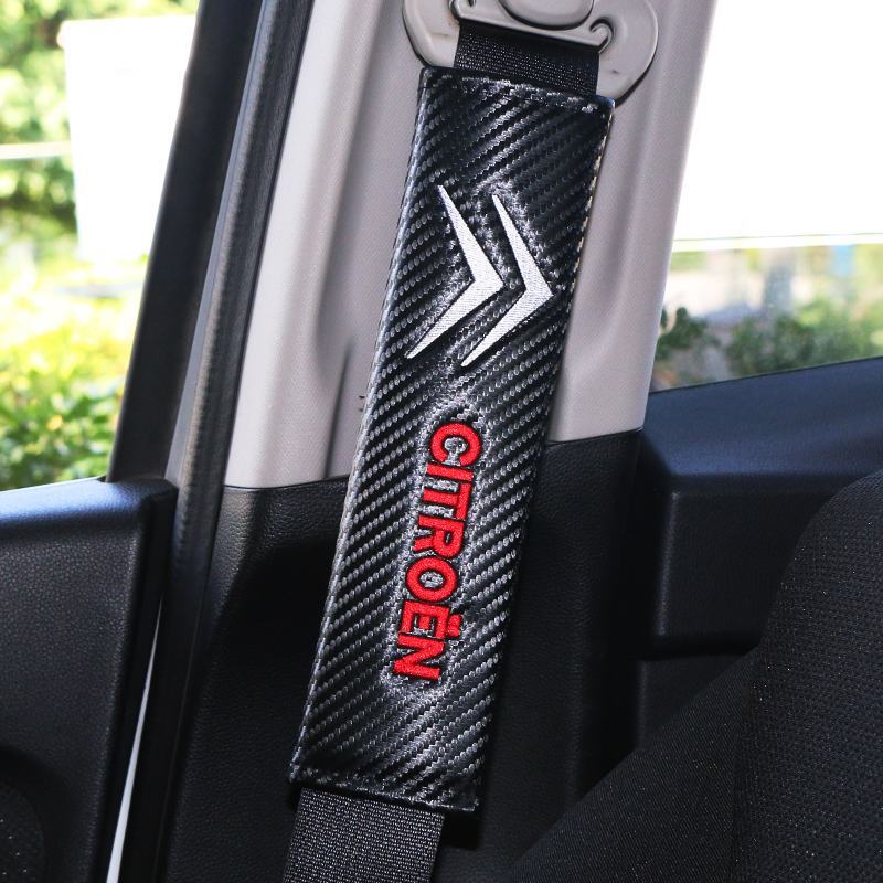 Carbon Fiber Style Car Seat Belt Cover for Audi Benz BMW Corvette VW SKODA Alfa Romeo Netby
