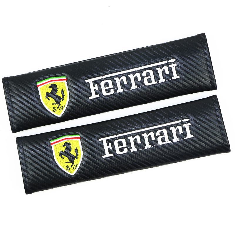 Carbon Fiber Style Car Seat Belt Cover for Audi Benz BMW Corvette VW SKODA Alfa Romeo Netby