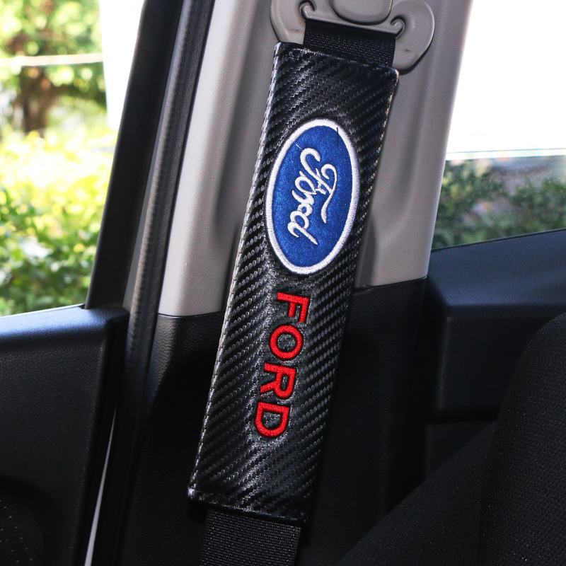 Carbon Fiber Style Car Seat Belt Cover for Audi Benz BMW Corvette VW SKODA Alfa Romeo Netby