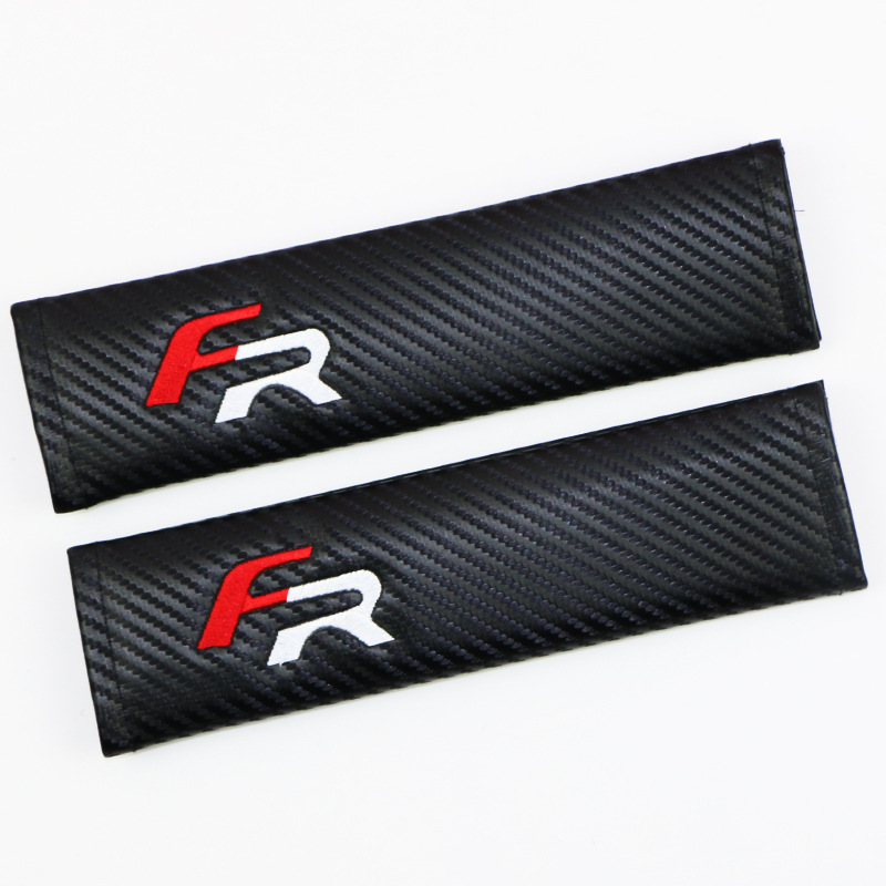 Carbon Fiber Style Car Seat Belt Cover for Audi Benz BMW Corvette VW SKODA Alfa Romeo Netby