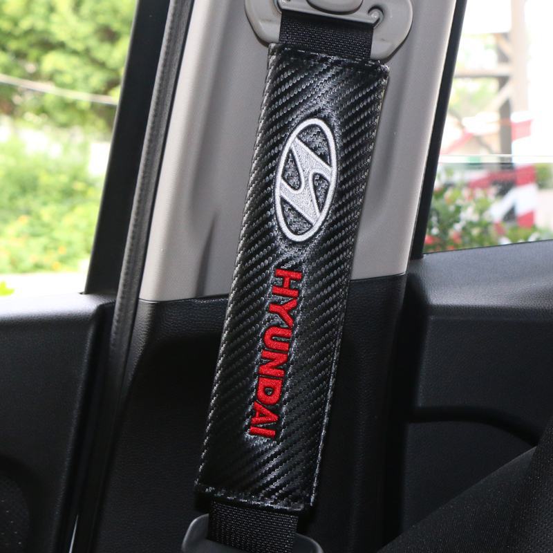 Carbon Fiber Style Car Seat Belt Cover for Audi Benz BMW Corvette VW SKODA Alfa Romeo Netby