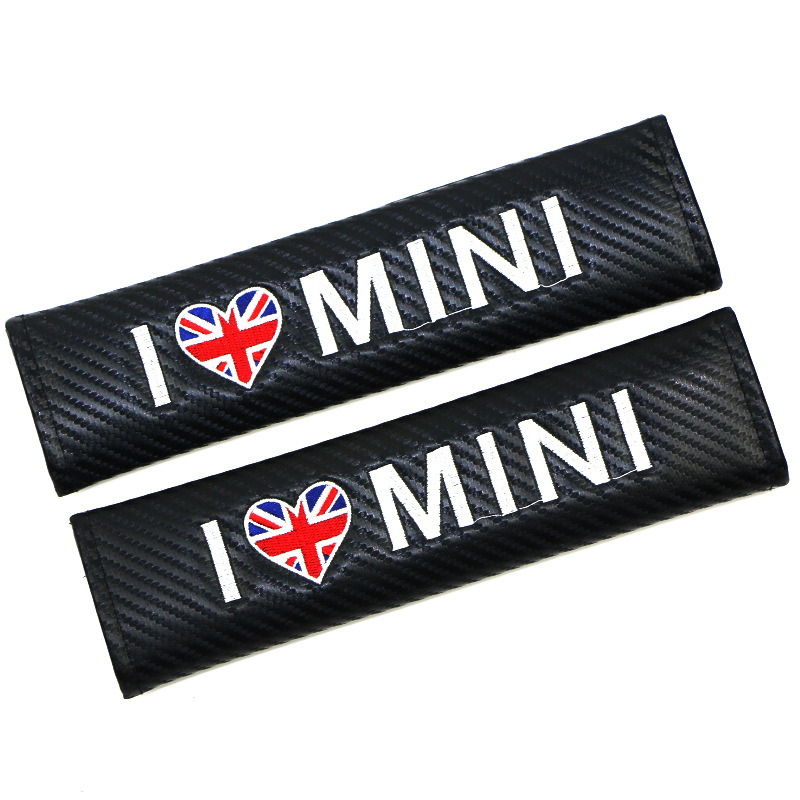 Carbon Fiber Style Car Seat Belt Cover for Audi Benz BMW Corvette VW SKODA Alfa Romeo Netby