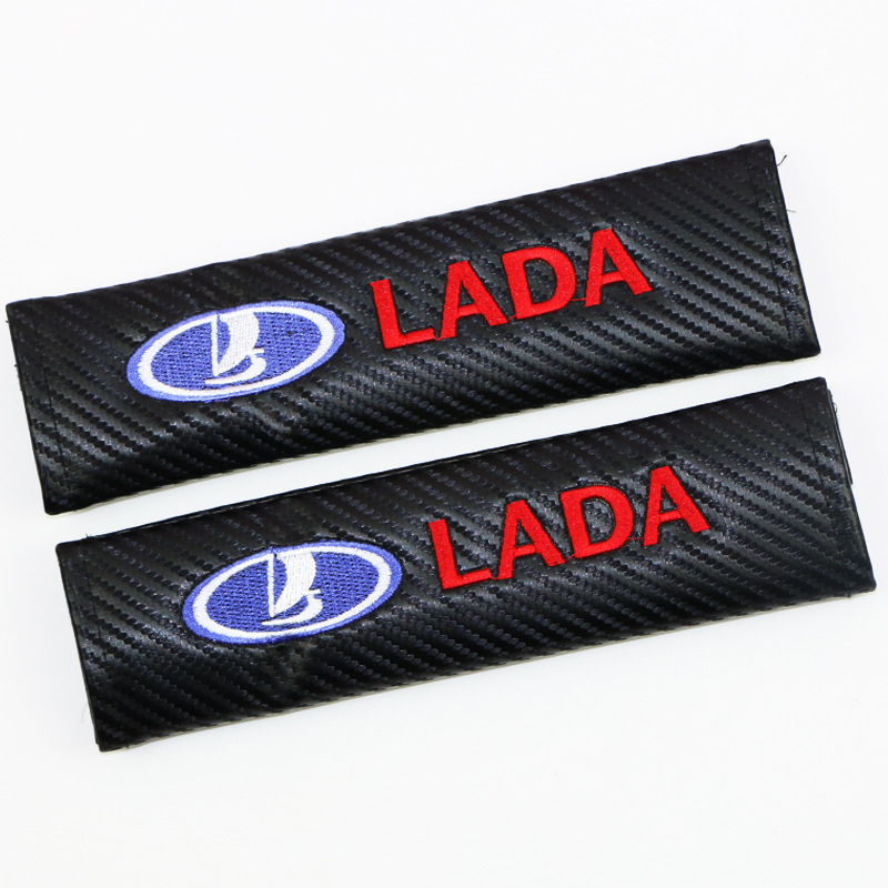 Carbon Fiber Style Car Seat Belt Cover for Audi Benz BMW Corvette VW SKODA Alfa Romeo Netby