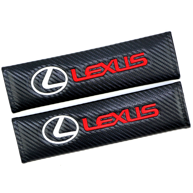 Carbon Fiber Style Car Seat Belt Cover for Audi Benz BMW Corvette VW SKODA Alfa Romeo Netby