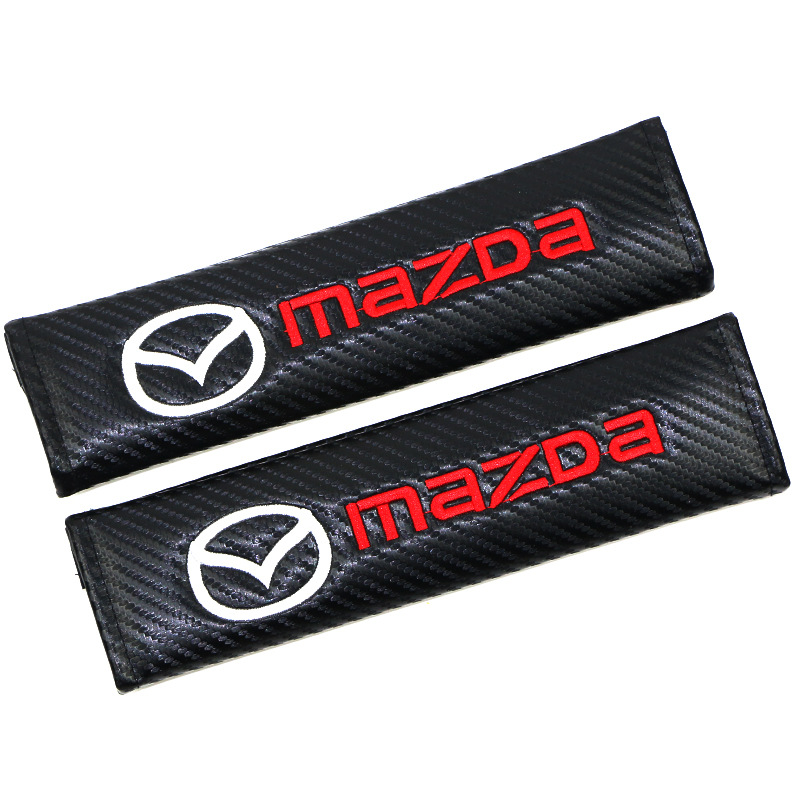Carbon Fiber Style Car Seat Belt Cover for Audi Benz BMW Corvette VW SKODA Alfa Romeo Netby