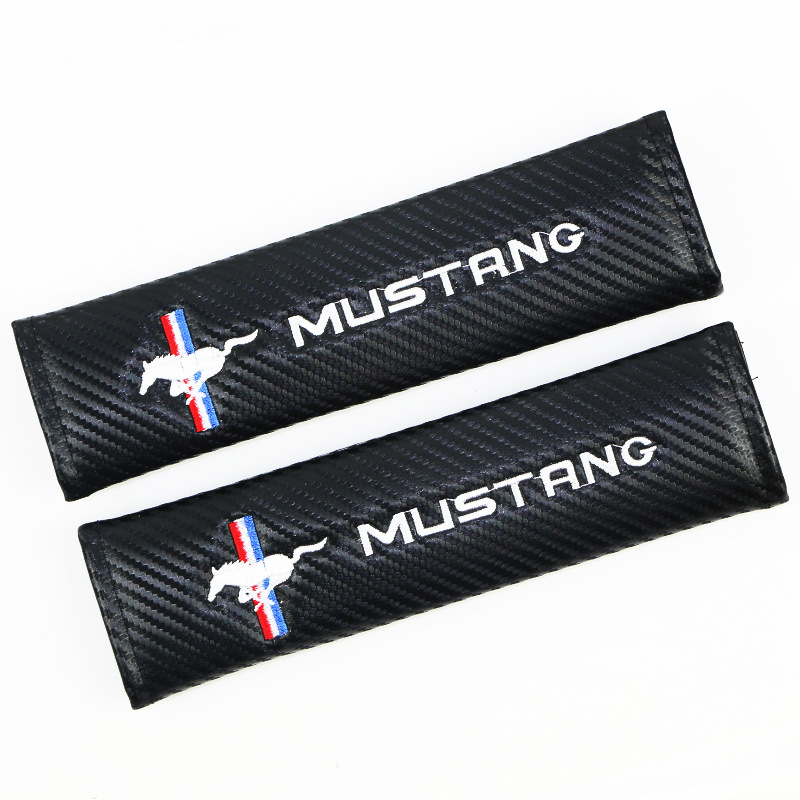 Carbon Fiber Style Car Seat Belt Cover for Audi Benz BMW Corvette VW SKODA Alfa Romeo Netby