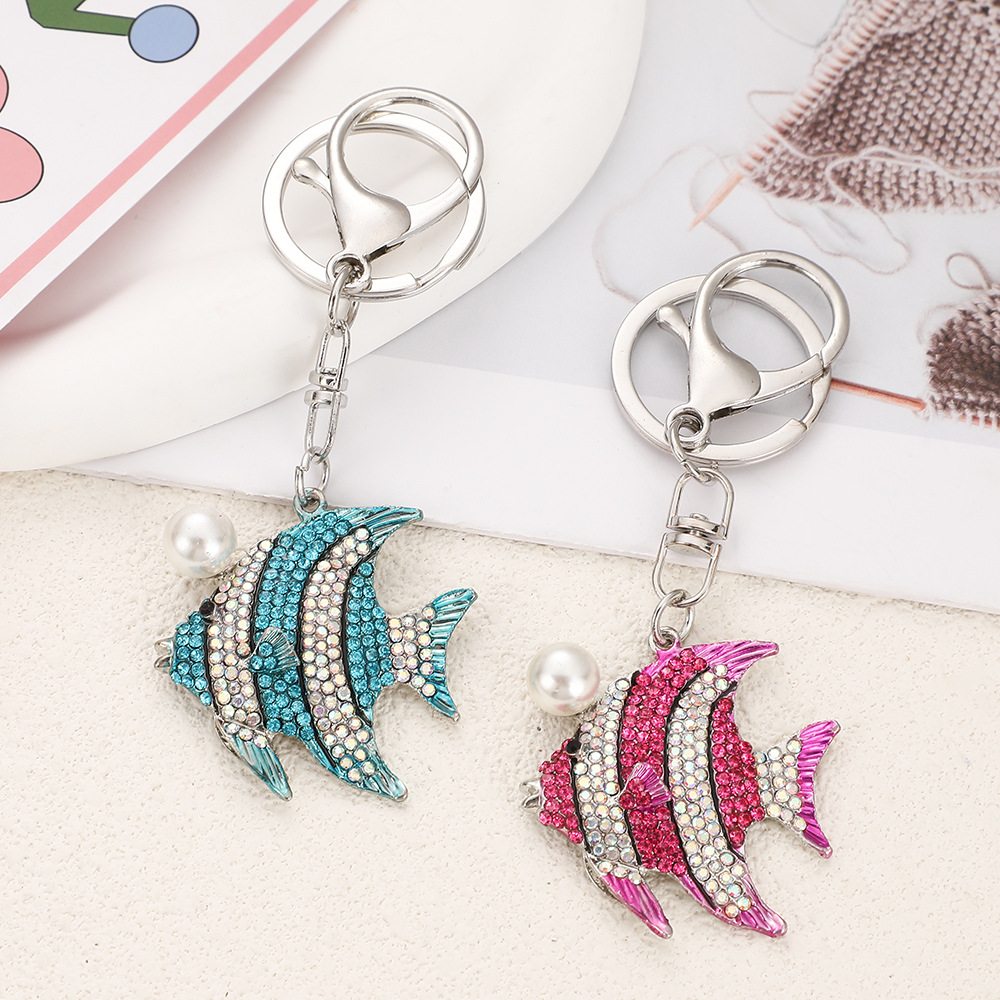 Rhinestone Seafish Keychain Keyring Netby