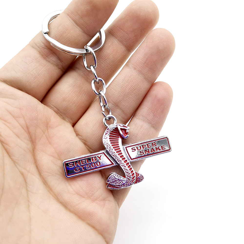 Metal Car Keyring Keychain Keyfob for Cobra SHELBY GT500 Standard Ford Netby